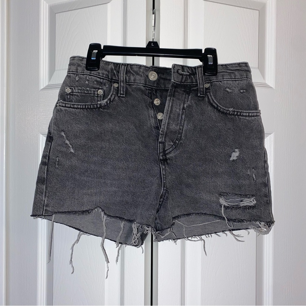 Black Jean Shorts